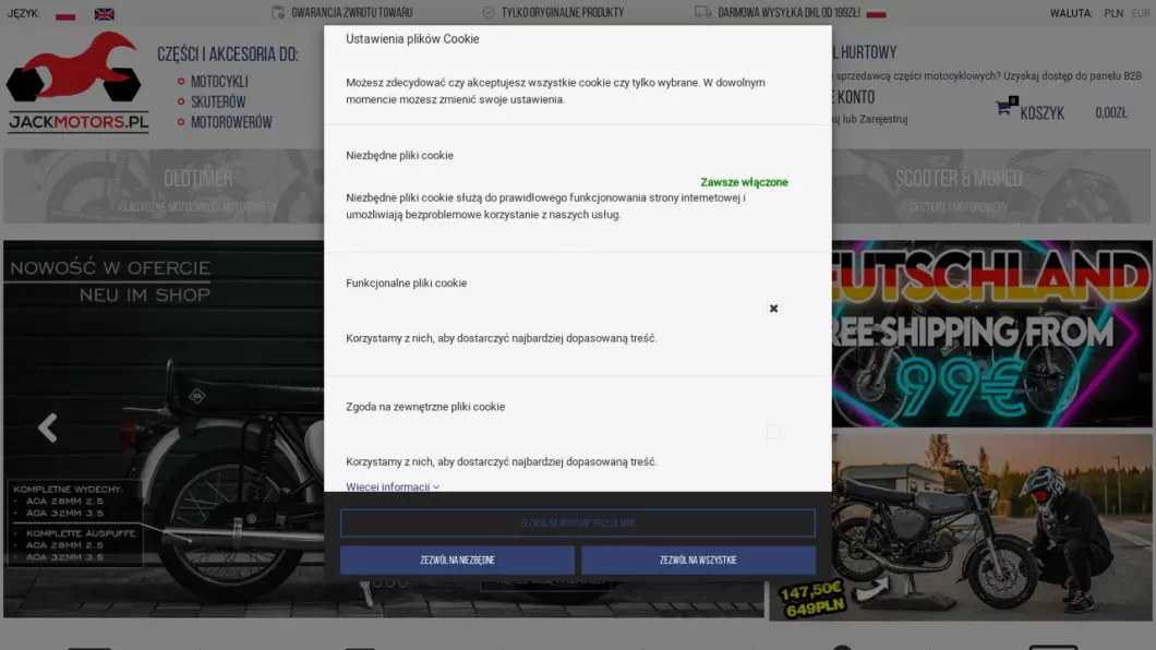 Zrzut ekranu strony Jack Motors - Tulejowanie cylindrów 2t