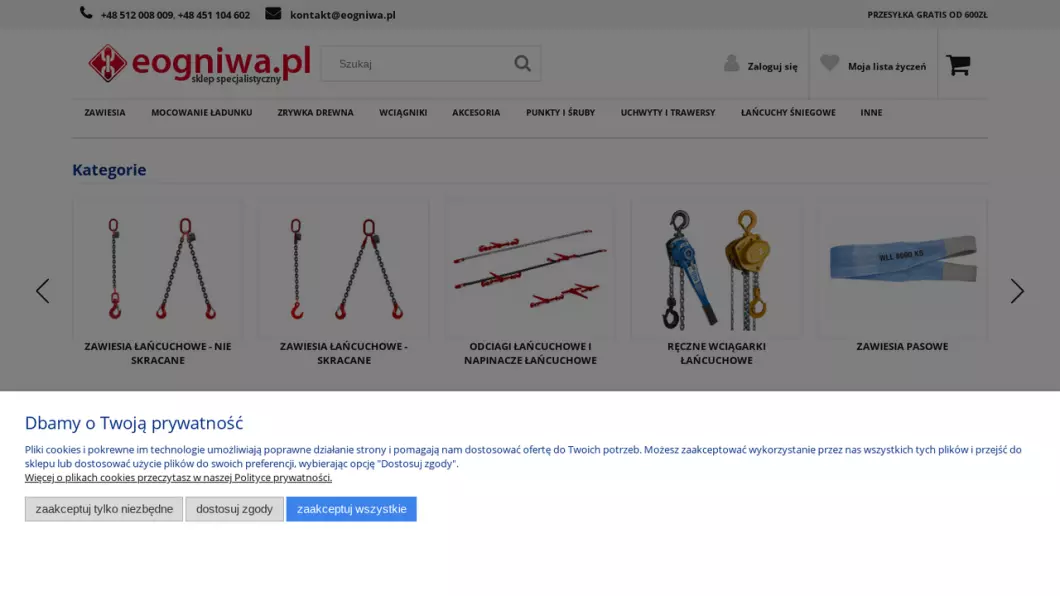 Zrzut ekranu strony eogniwa.pl